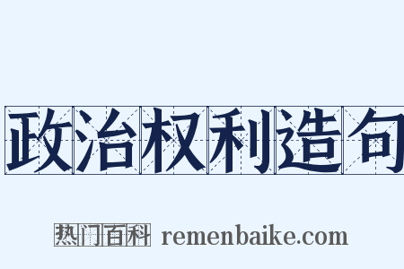 政治权利造句是什么意思的图片